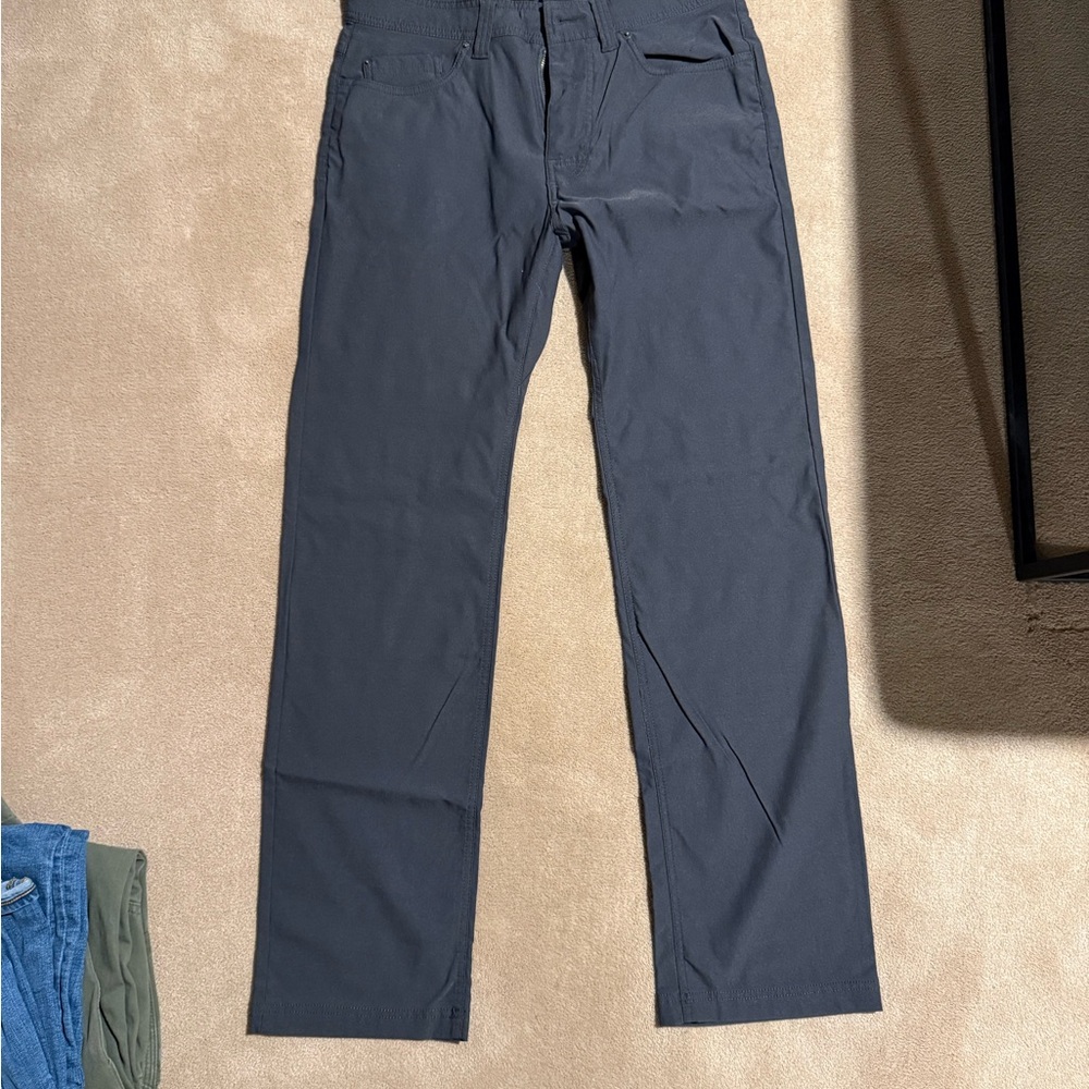 PrAna Gray Straight-Leg Pants